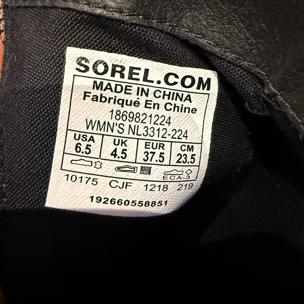 Sorel Black Leather Waterproof Women's Ankle Boots Brown US 6.5 Side Zip - Picture 4 of 7